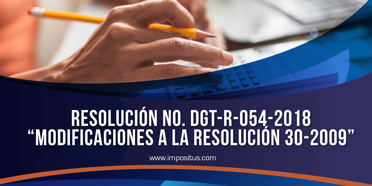 Resolución No. DGT-R-054-2018